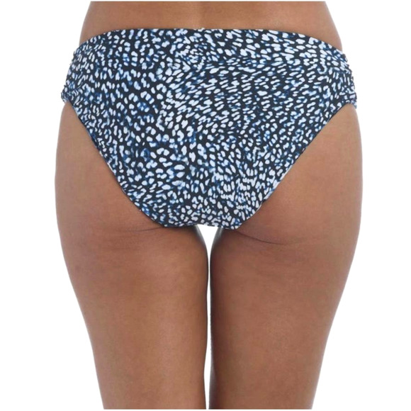 NWT - LA BLANCA Reversible Animal Instincts Shirred Swim Bottoms Blue - Size 16 - Picture 9 of 16